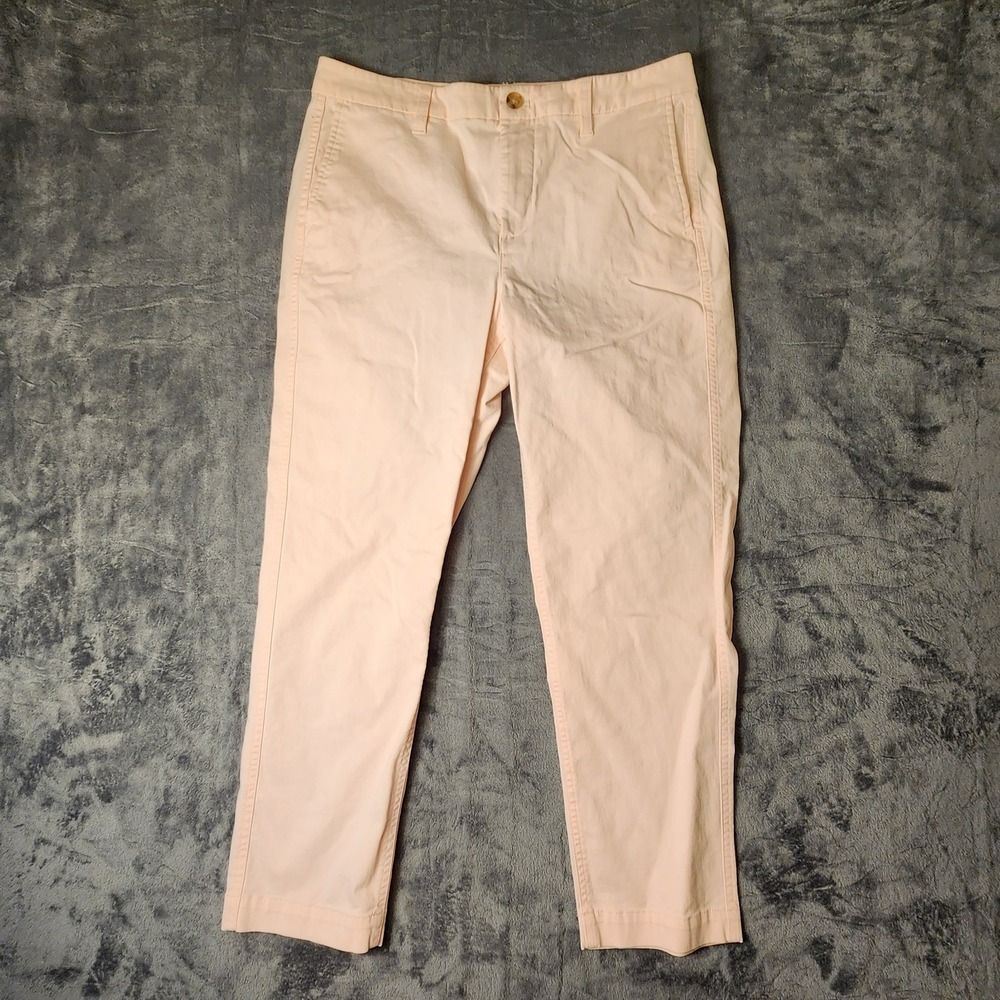 J.Crew High-Rise Girlfriend Chino Pants Peach Pink Size 10 AD156 SUM23 Stretch